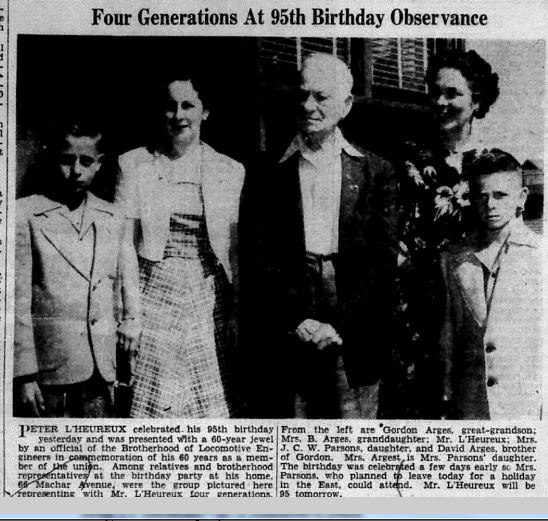 File:Peter L'Heureux 95th birthday four generations 1950.jpg
